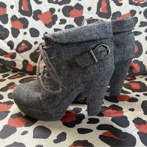 Herringbone Blowfish Heeled Booties